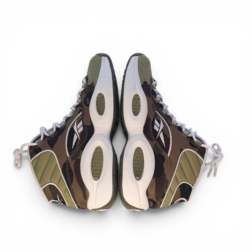 NWT - Reebok x Bape x Mita Question Mid 1st Camo Green White BD4232 Mens Size 11 - Picture 4 of 10